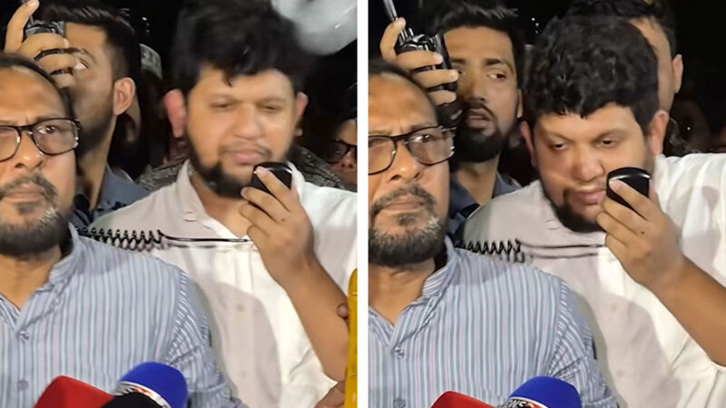 মাহফুজ আলমকে পানির বোতল নিক্ষেপের ঘটনায় একজনকে জিজ্ঞাসাবাদ