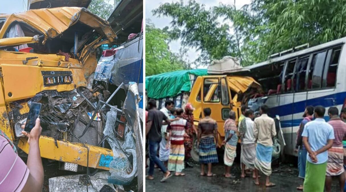 পাবনায় বাস-ট্রাক সংঘর্ষ, নিহত ৩