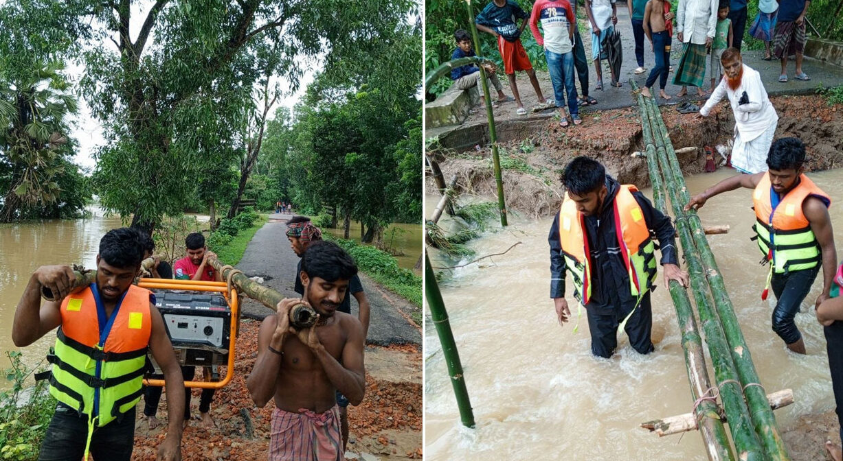 বন্যায় টেলিযোগাযোগ সচল রাখতে দেওয়া হলো জেনারেটর