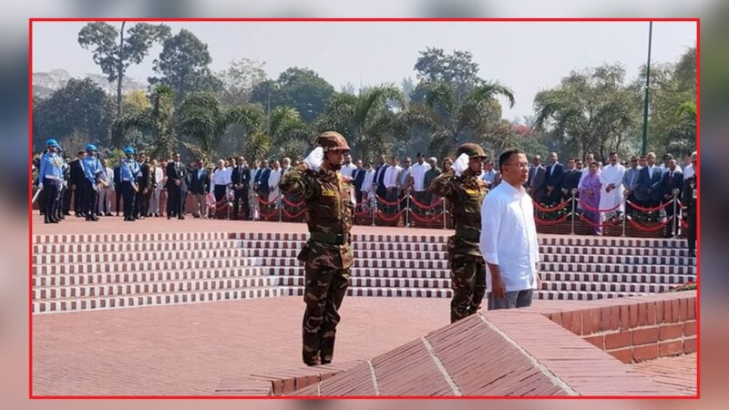 জাতীয় স্মৃতিসৌধে প্রধানমন্ত্রী তারেক রহমানের শ্রদ্ধা