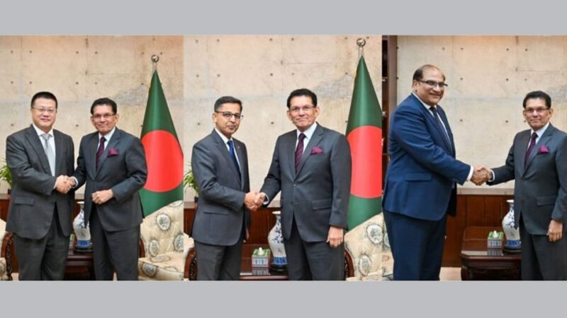 পররাষ্ট্রমন্ত্রীর সঙ্গে চীন, ভারত ও পাকিস্তানের দূতদের সাক্ষাৎ