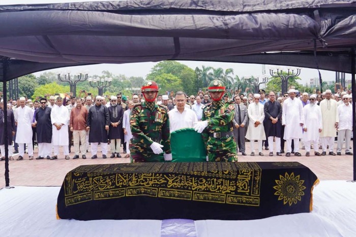 সাবেক প্রতিমন্ত্রী মিজানুর রহমানের জানাজায় প্রধানমন্ত্রী