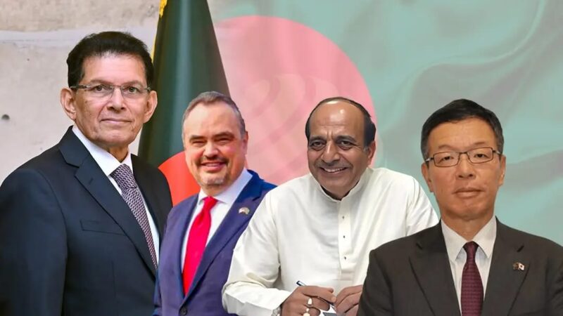 মন্ত্রীর দপ্তরে মার্কিন-জাপানি দূত, সচিবের দপ্তরে ভারতীয় দূত