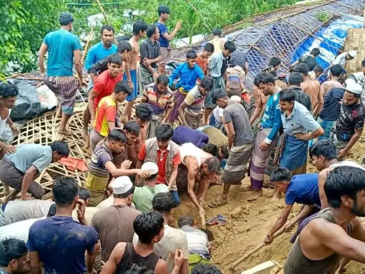রোহিঙ্গা ক্যাম্পে পাহাড়ধসে মৃতের সংখ্যা নিয়ে তথ্যবিভ্রাট