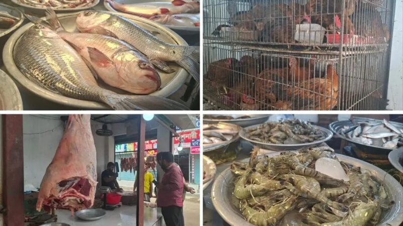 ডজনে ১০ টাকা কমেছে ডিমে, আগের দামেই মাছ-মাংস