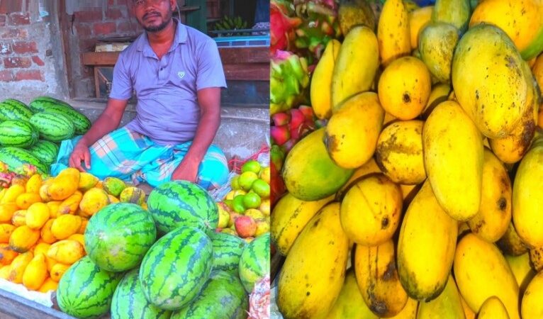 বছরজুড়েই মিষ্টি আমের স্বাদ, মিঠাপুকুরের হাটে মিলছে থাই কাটিমন