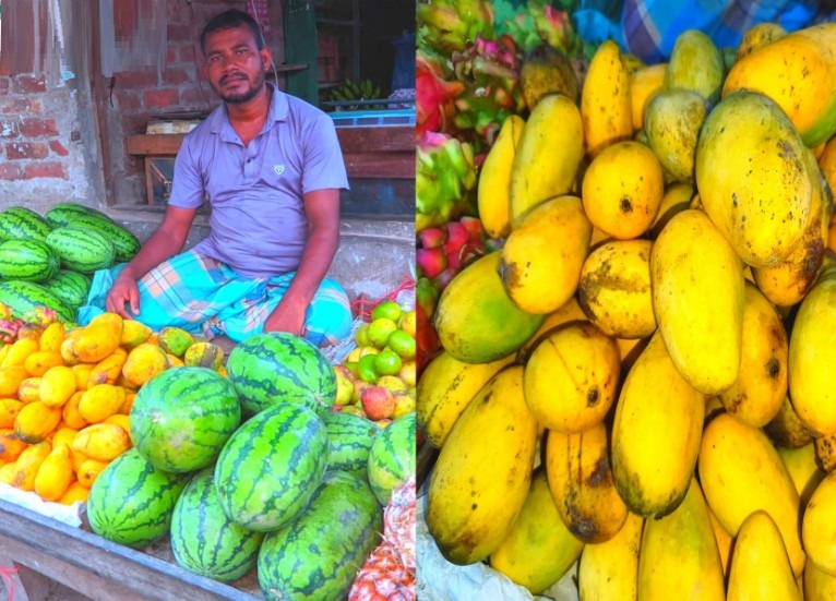 বছরজুড়েই মিষ্টি আমের স্বাদ, মিঠাপুকুরের হাটে মিলছে থাই কাটিমন